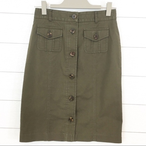 Talbots Stretch Button Down Skirt - Picture 1 of 4